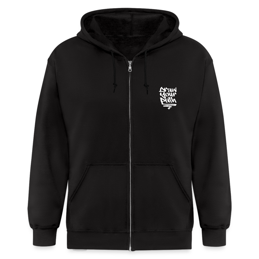 All Your Heart Men's Zip Hoodie - black