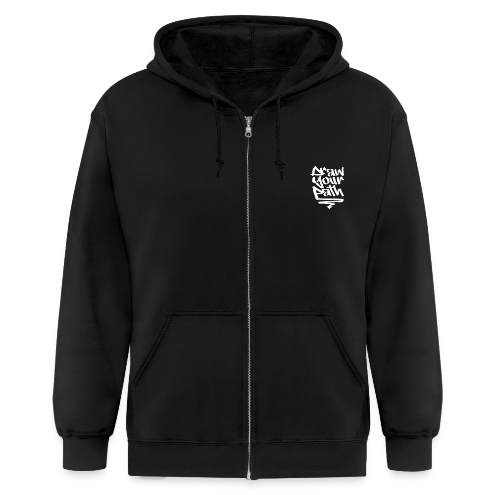 Art is Long Life is Short Men's Zip Hoodie - black