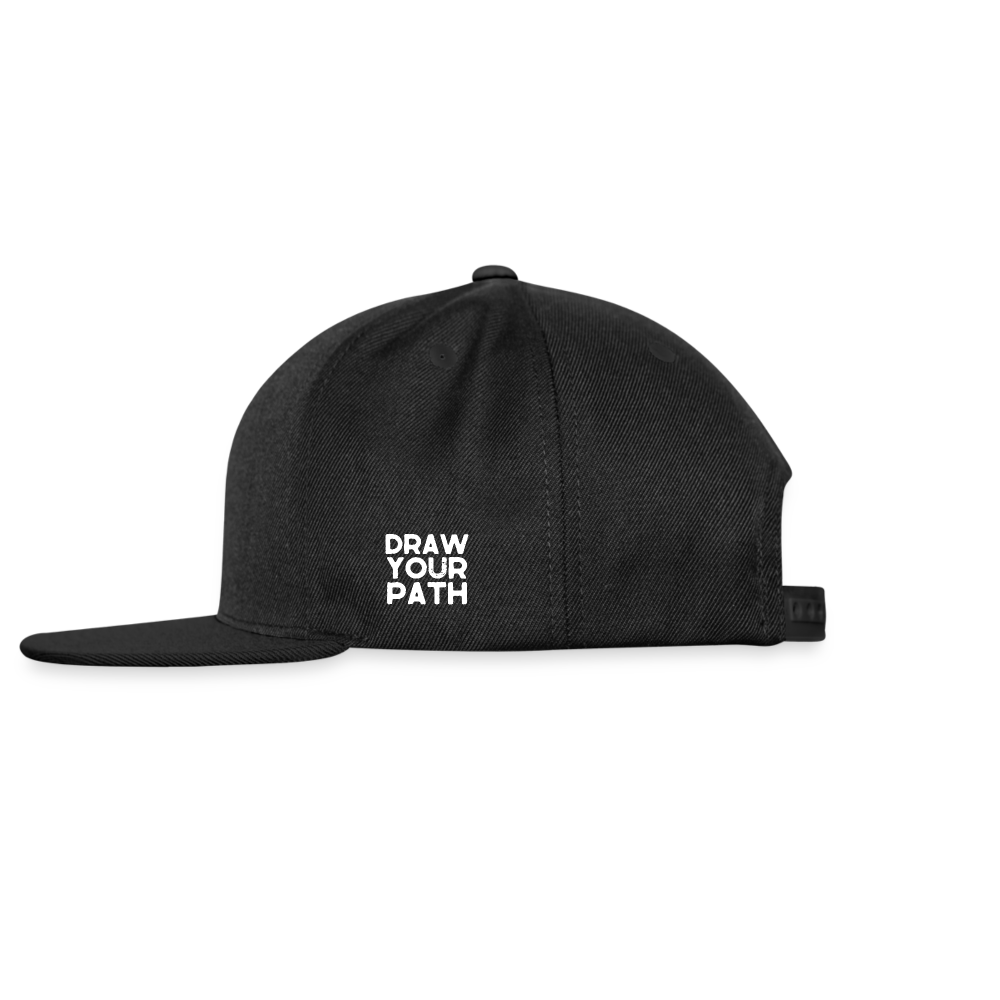 Draw (Stay Curious)  Snapback Baseball Cap - black