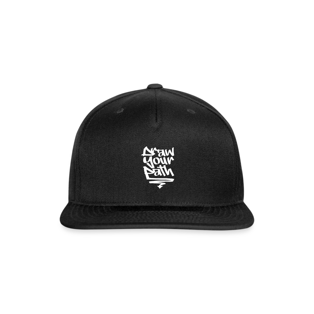 Draw Your Path  Snapback Baseball Cap - black