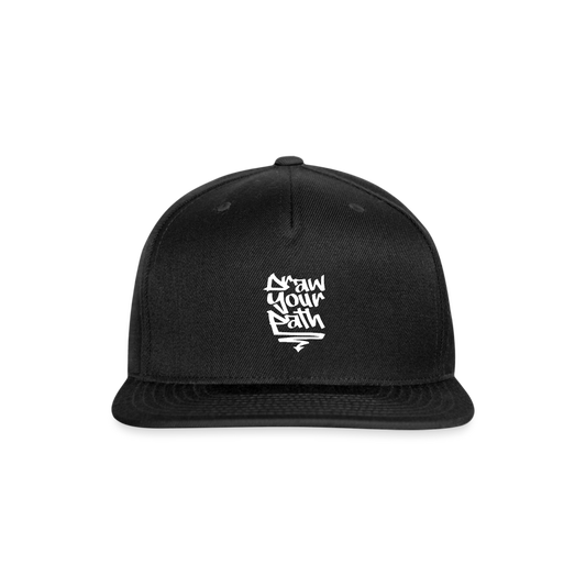 Draw Your Path  Snapback Baseball Cap - black